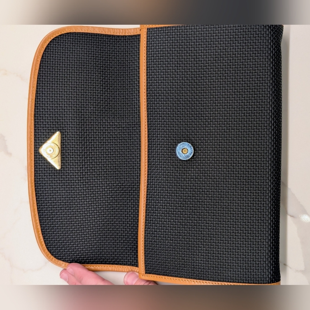 Yves Saint Laurent Black and Tan Clutch - Picture 4 of 9
